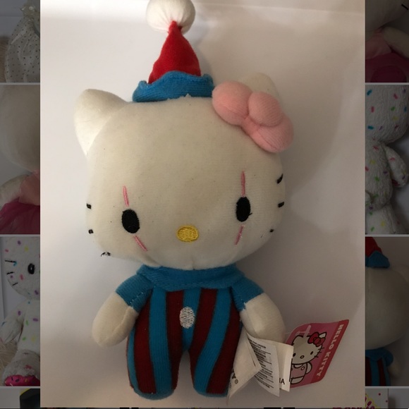 hello kitty clown plush